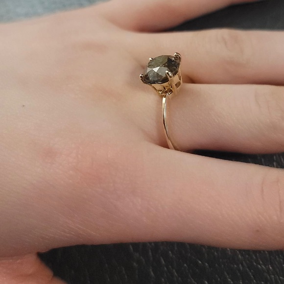 3.65 carats diamond 18k gold solitaire ring - Picture 2 of 5